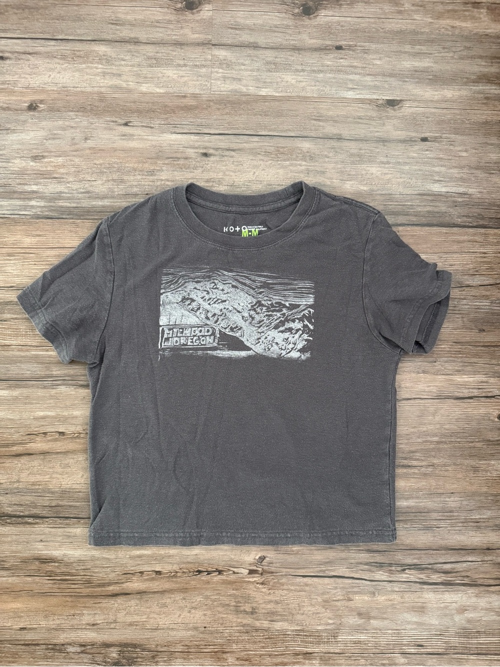 Screen Printed Graphic Tee Grey White Size S